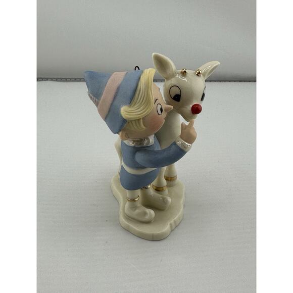 Vintage Lenox Rudolf and Hermey "Glowing Friendship" Ornament 2003 Porcelain - Picture 3 of 9